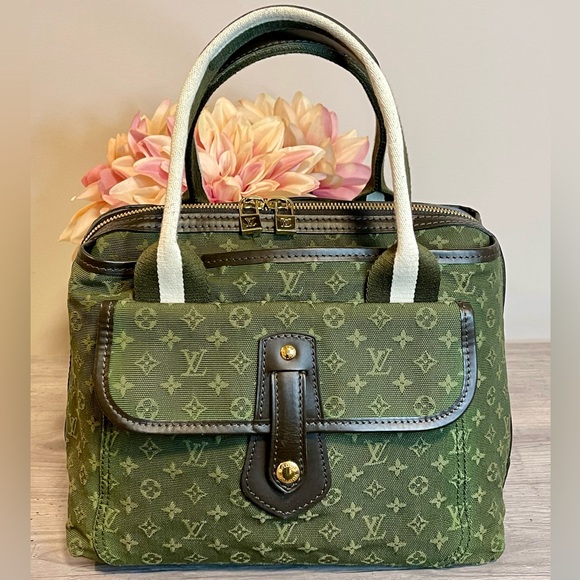 Authentic LOUIS VUITTON Sacmary Kate Green Monogram Mini Lin Bag - Picture 1 of 15